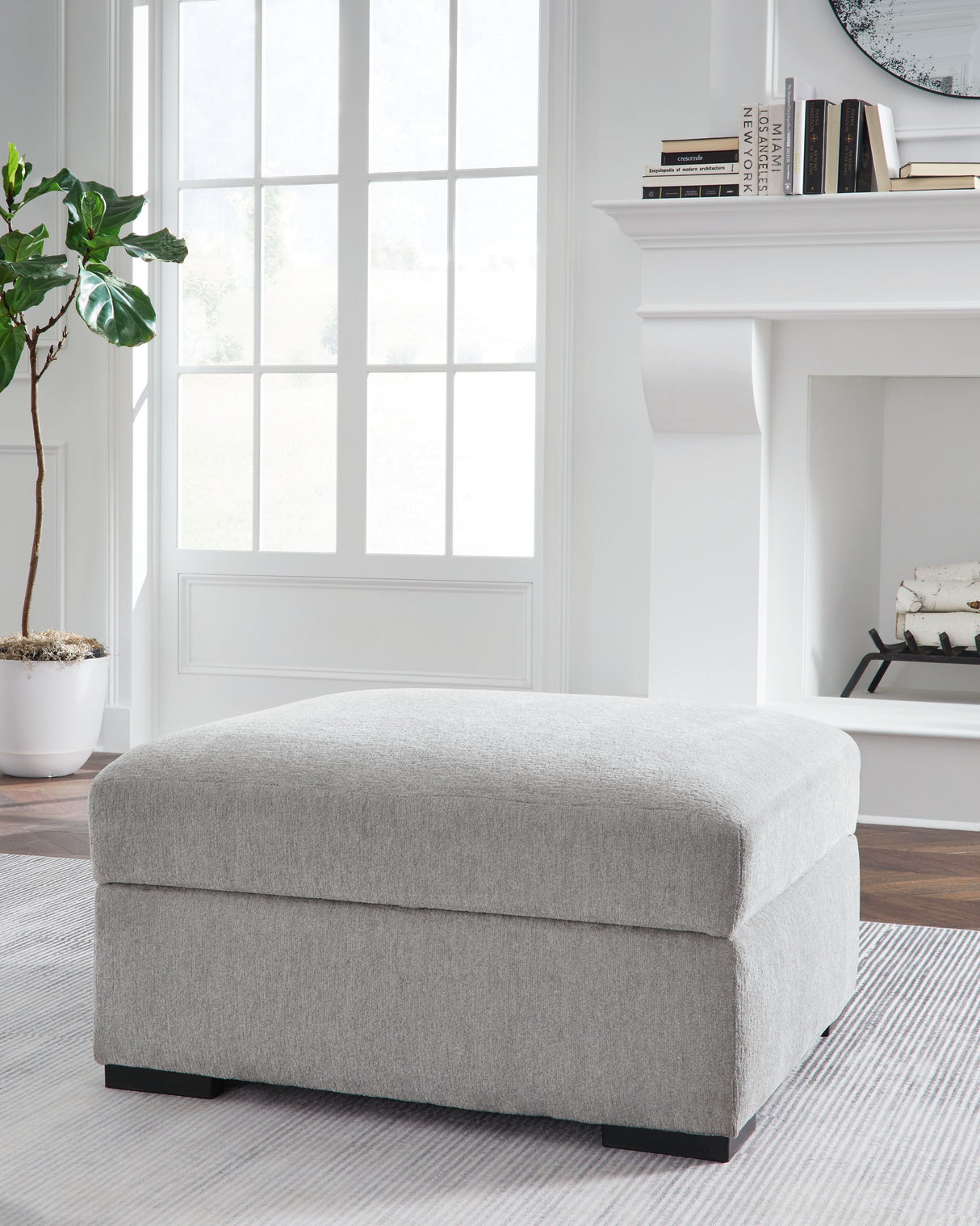 Gabyleigh - Ottoman With Storage - Nickel