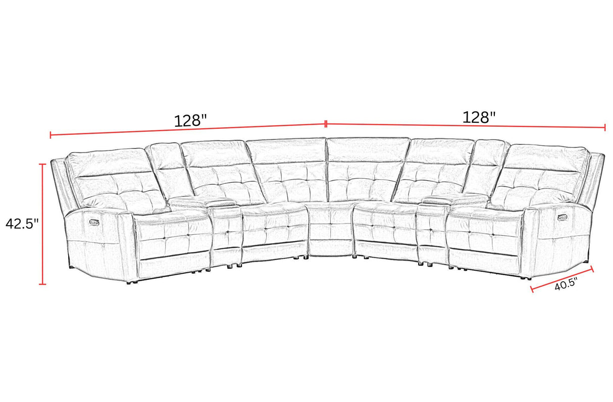 Canterbury - Zero Gravity Modular Power Reclining Sectional