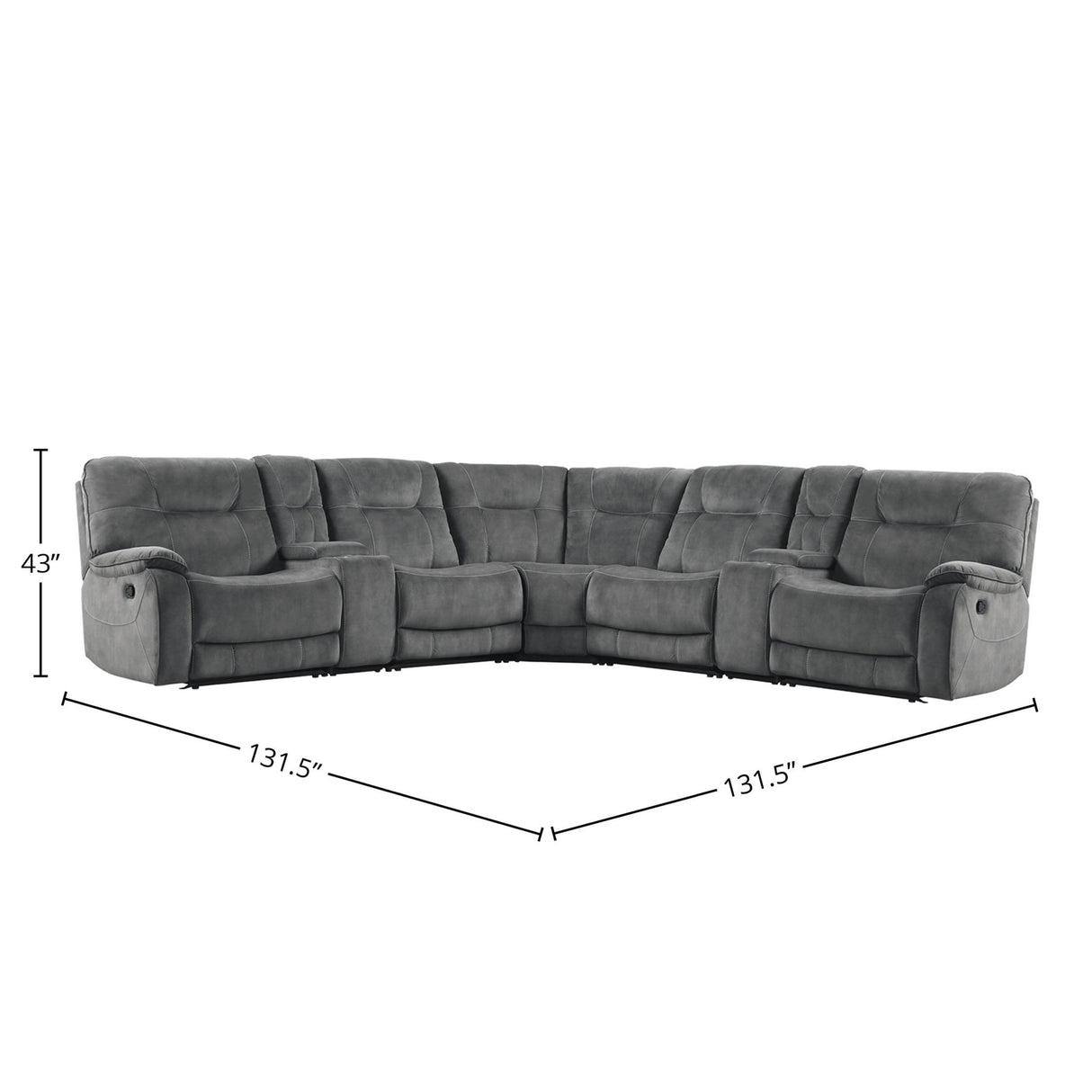 Cooper - Modular Manual Reclining Sectional