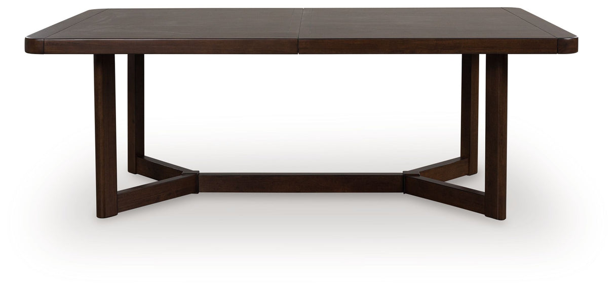 Dilenno - Mesa de Comedor Rectangular Extensible - Marrón Oscuro