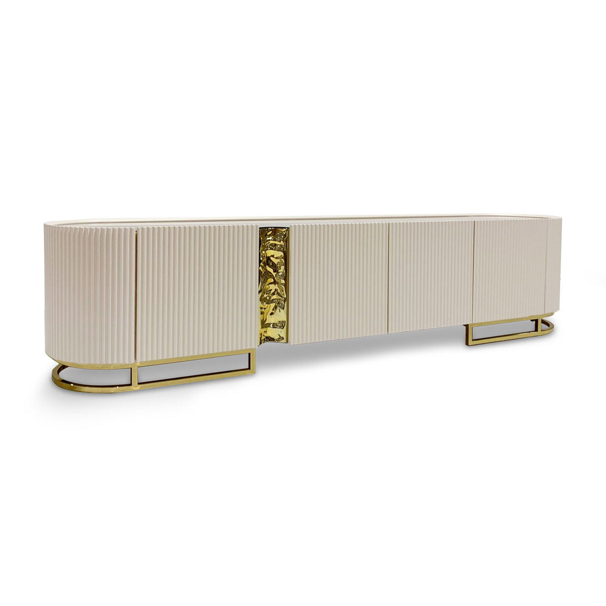 Lisbon - Media Cabinet - Silken Matte Cream