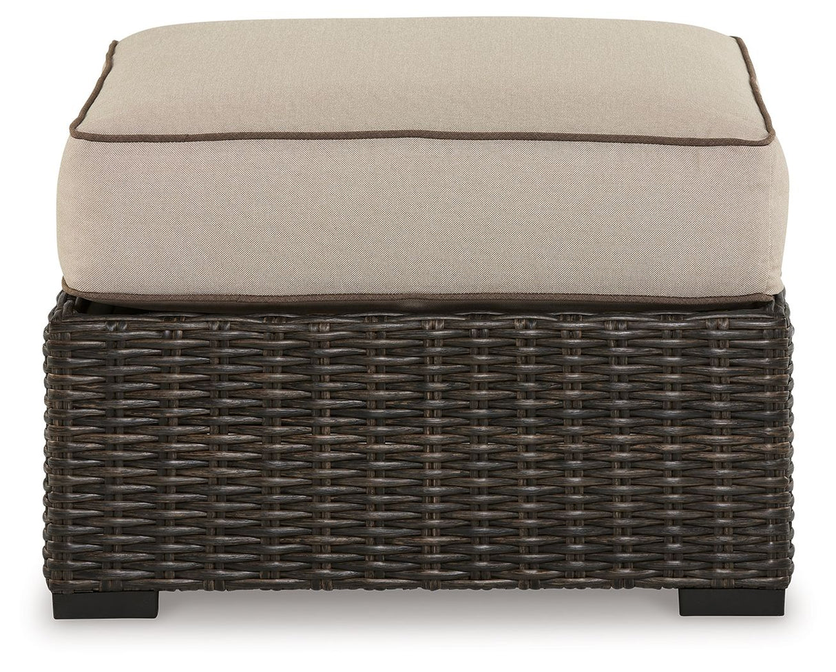 Coastline Bay - Ottoman With Cushion - Brown