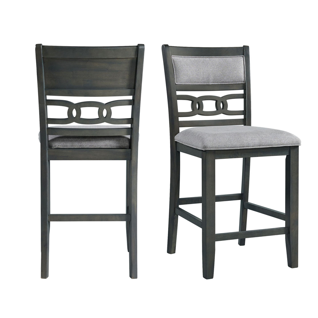 Amherst - Counter Side Chair With Fabric Cushion (Set of 2) - Gray Finish