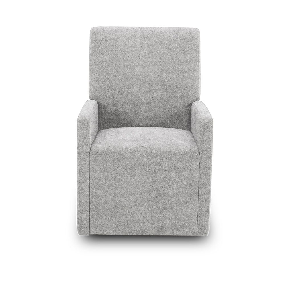 Escape - Silla de comedor tapizada con ruedas - Mirage Mist