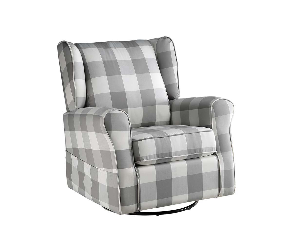 Patli - Silla giratoria - Tela gris