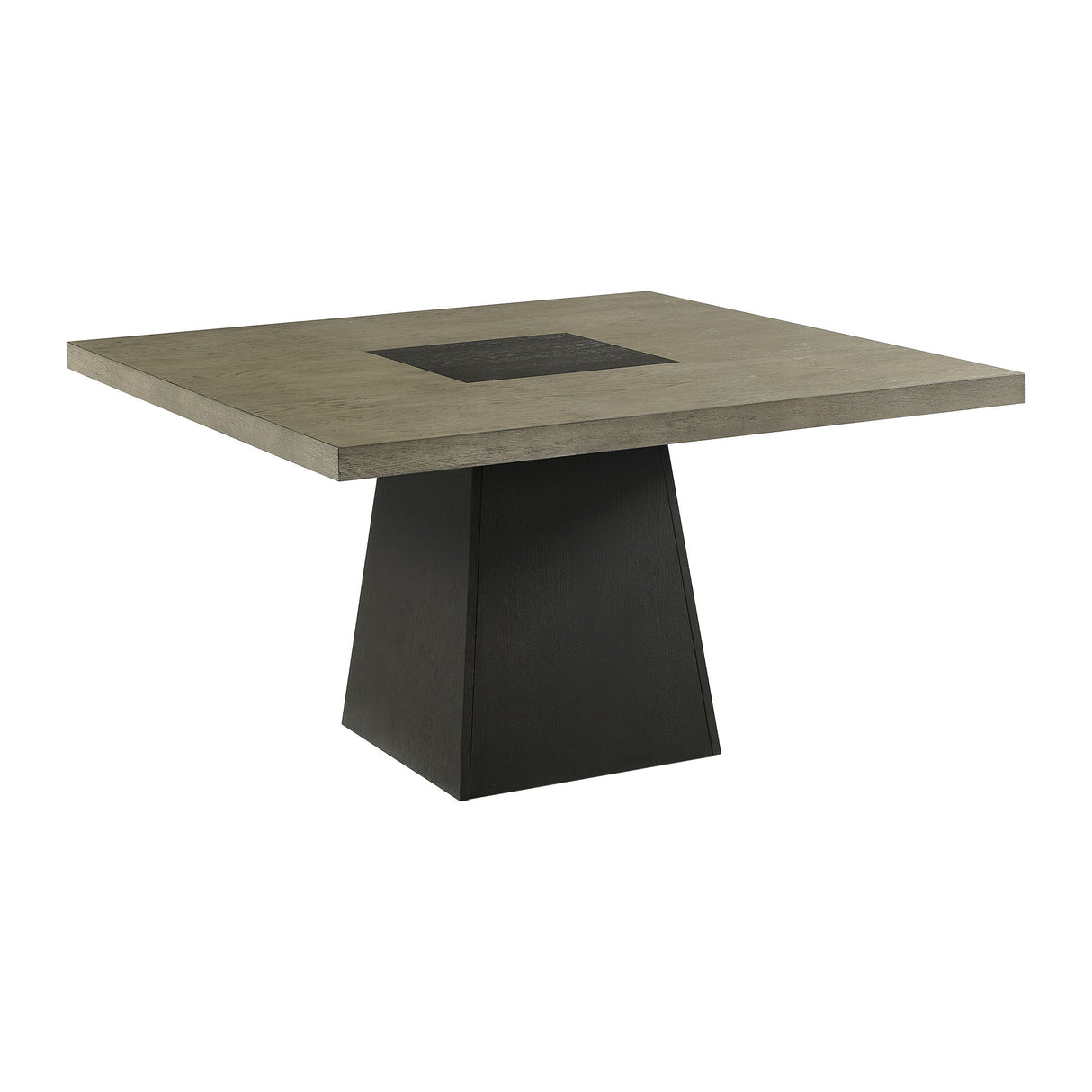 Jemma - Mesa de comedor cuadrada - Gris / Espresso oscuro