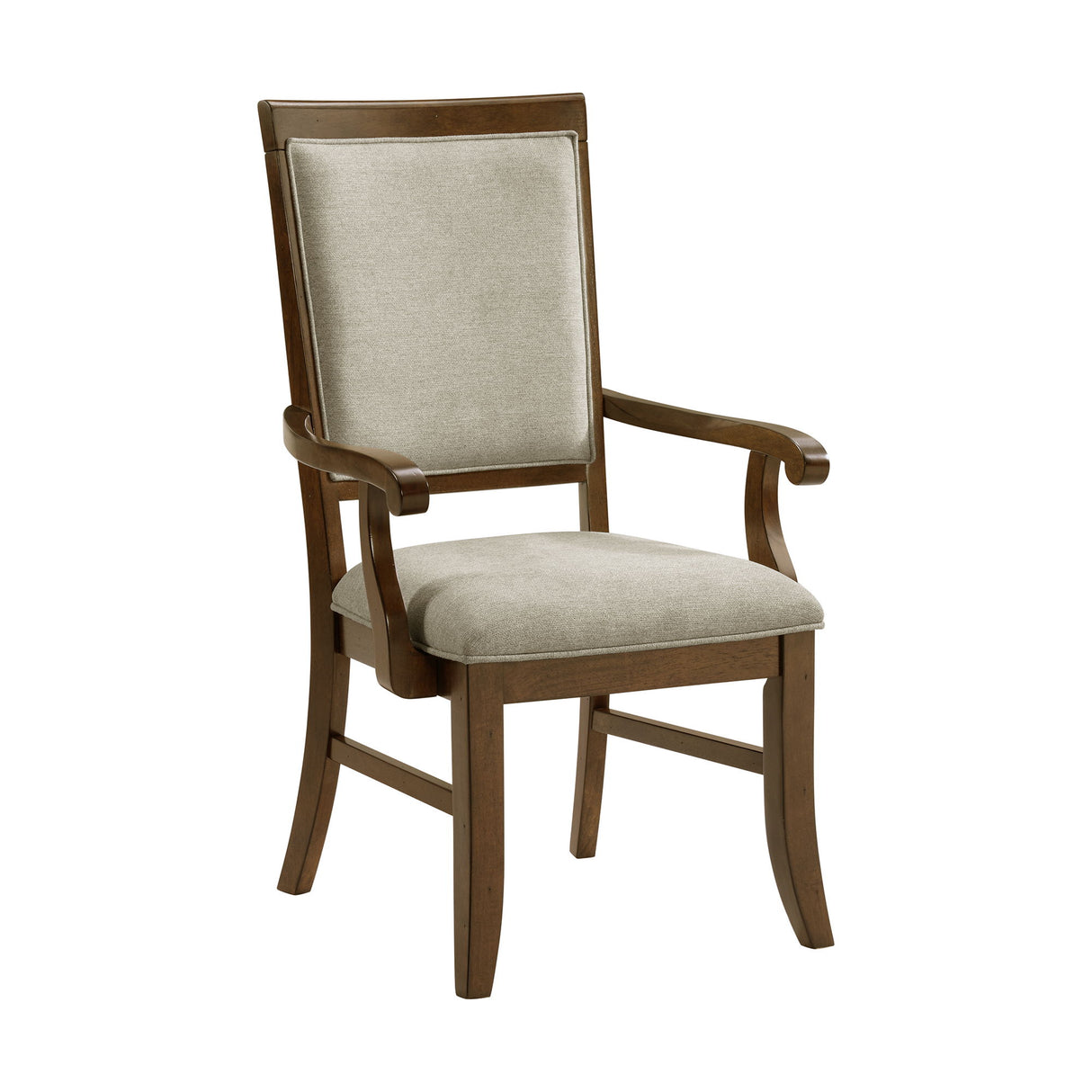 Phillipe - Sillón Comedor Con Tapicería (Set de 2) - Cerezo y Gris