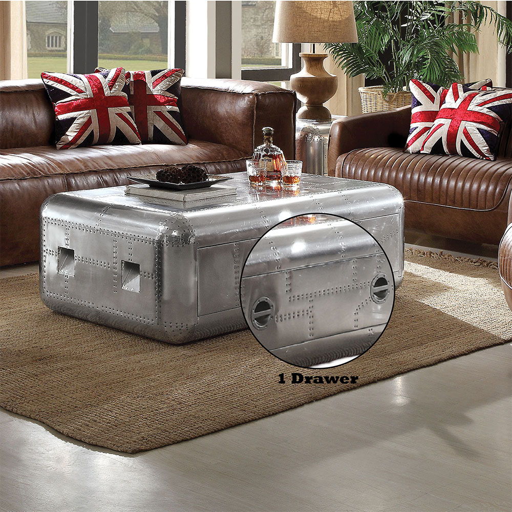Brancaster - Mesa de centro - Aluminio - 48 cm