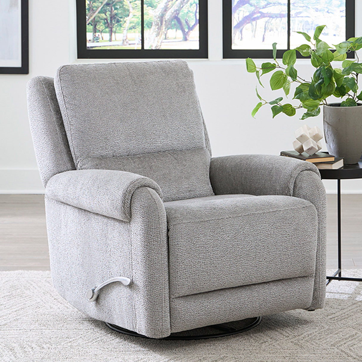 Gentry - Sillón reclinable giratorio manual y deslizante