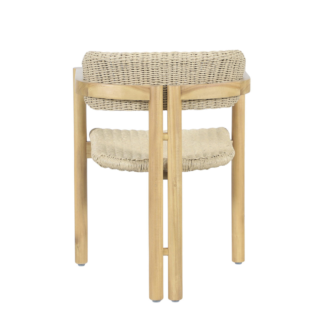 Sedona - Wood And Wicker Patio Dining Chair (Set of 2) - Natural / Brown