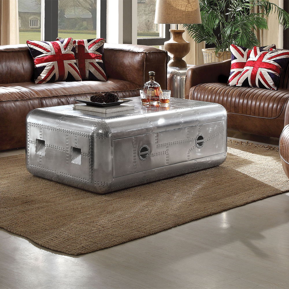 Brancaster - Mesa de centro - Aluminio - 48 cm