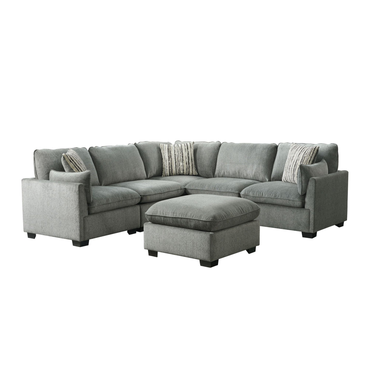Deville - Modular Ottoman - Nova Gray