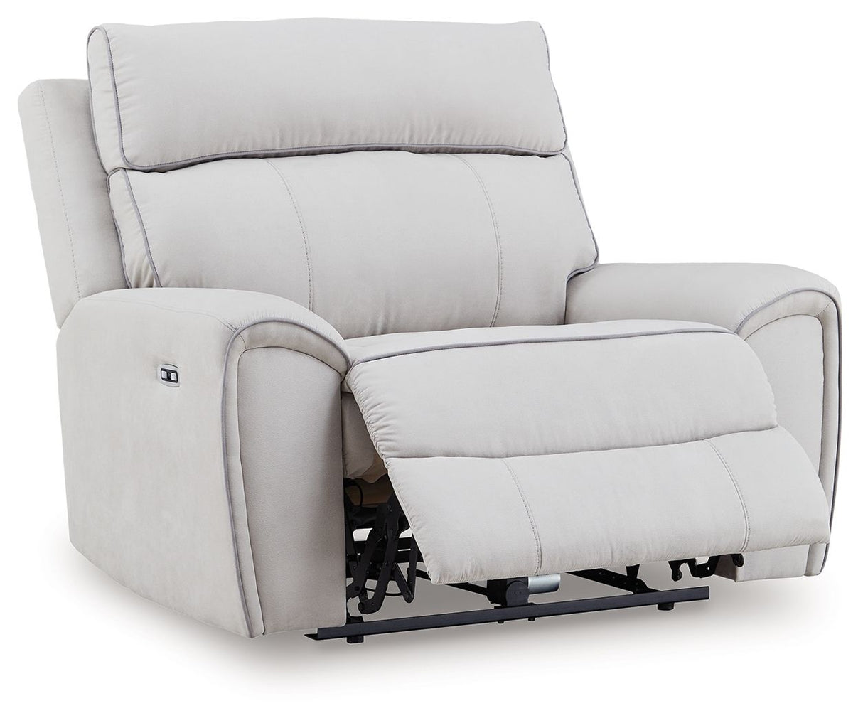 Social Pointe - Reclinable eléctrico / Reposacabezas ajustable - Perla / Ceniza