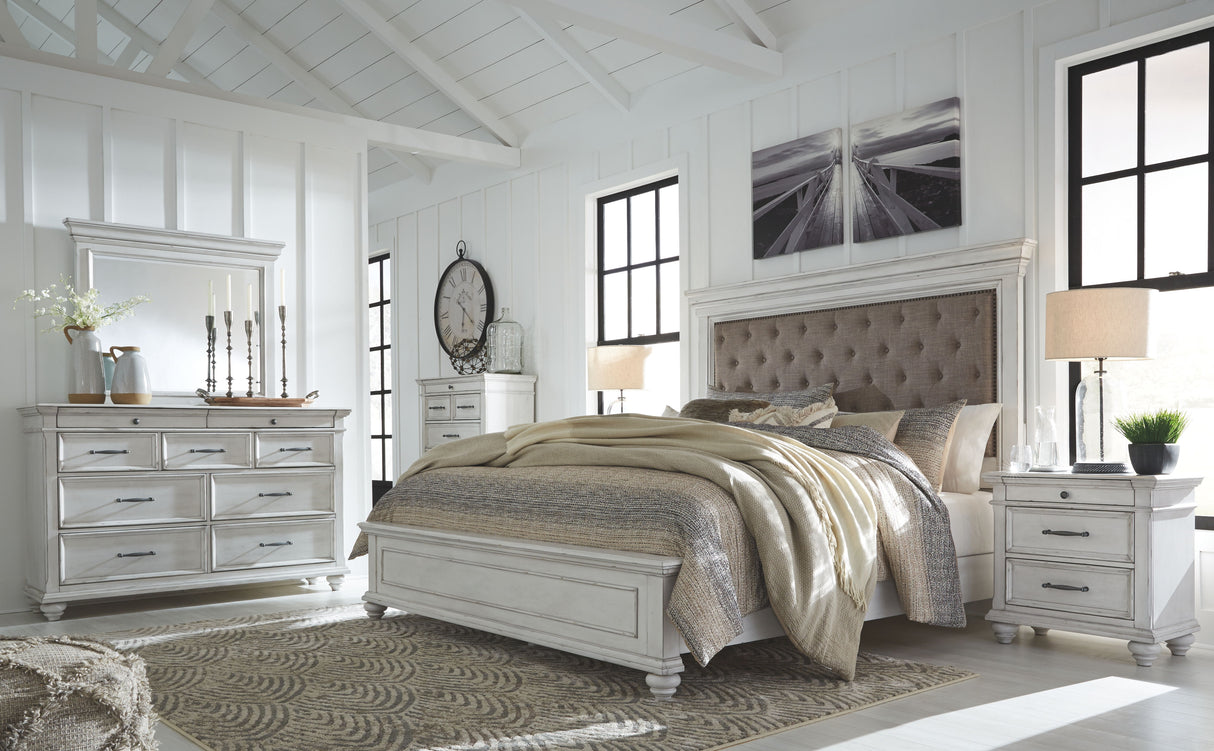 Kanwyn - Cama tapizada con paneles
