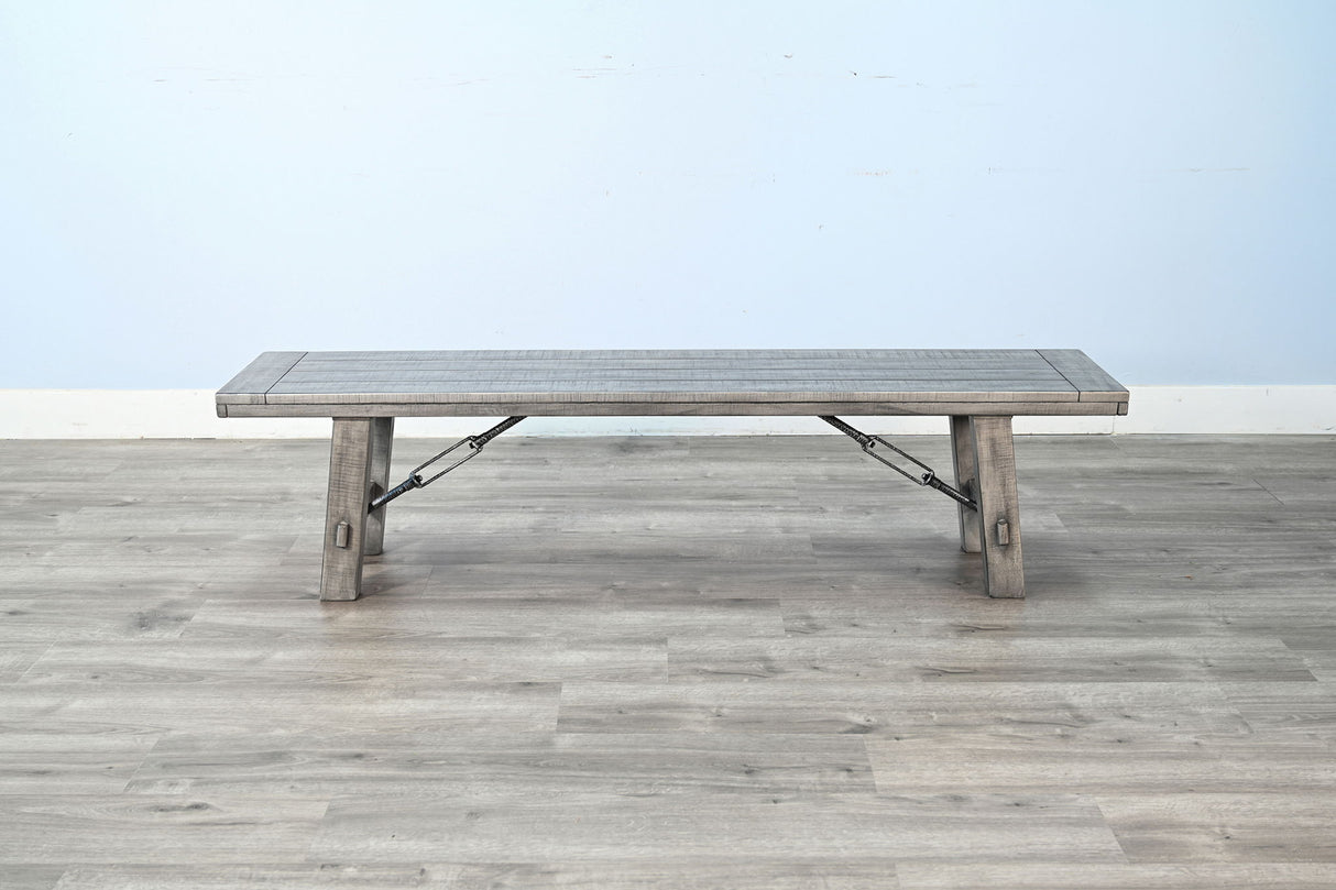 Alpine - Banco con Tensor, Asiento de Madera - Gris