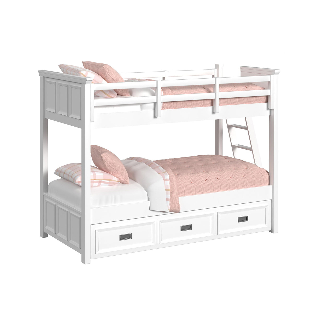 Hampton Kids - Bunk With Ladder And Trundle Bedroom Set