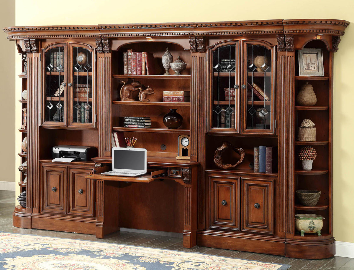 Huntington - Library Desk (2 Piece) - Antique Vintage Pecan