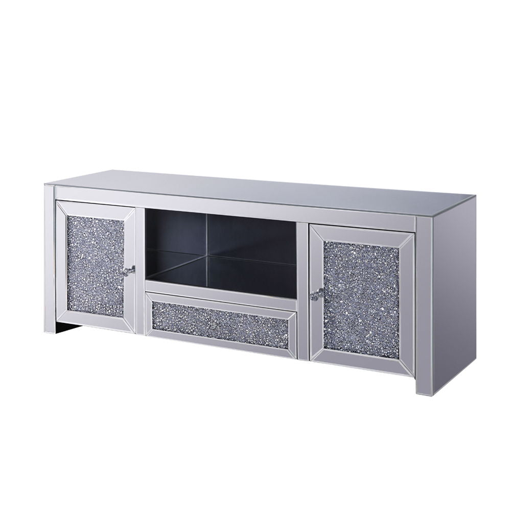 Noralie - Mueble de TV - Espejado y Diamantes de imitación - 22"