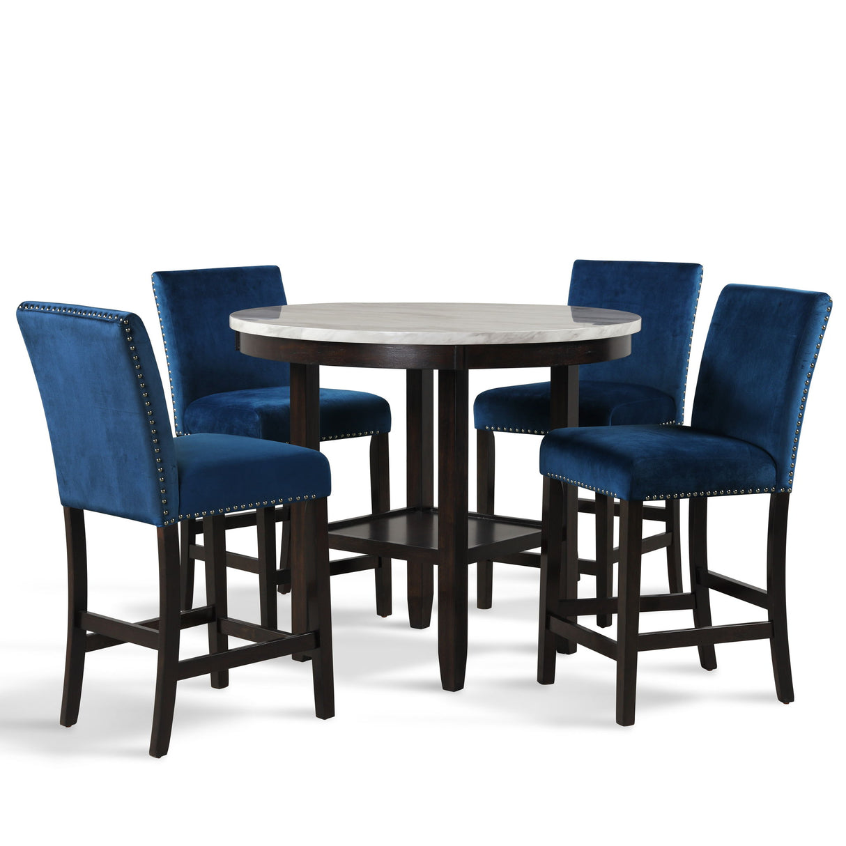 Celeste - Conjunto de mesa redonda de mostrador