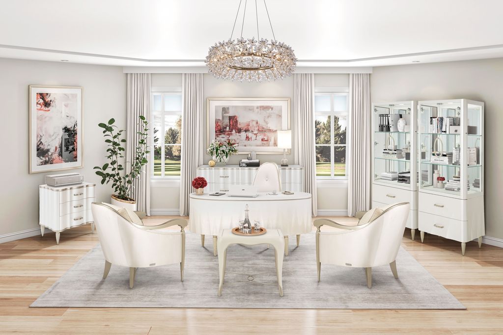 London Place - Accent Chair - Porcelain / Platinum