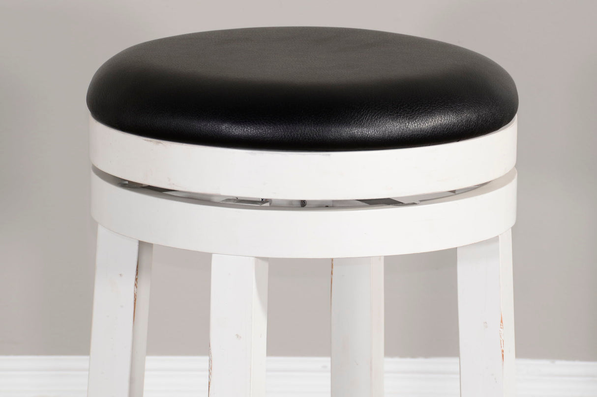 Carriage House - Taburete giratorio con asiento acolchado