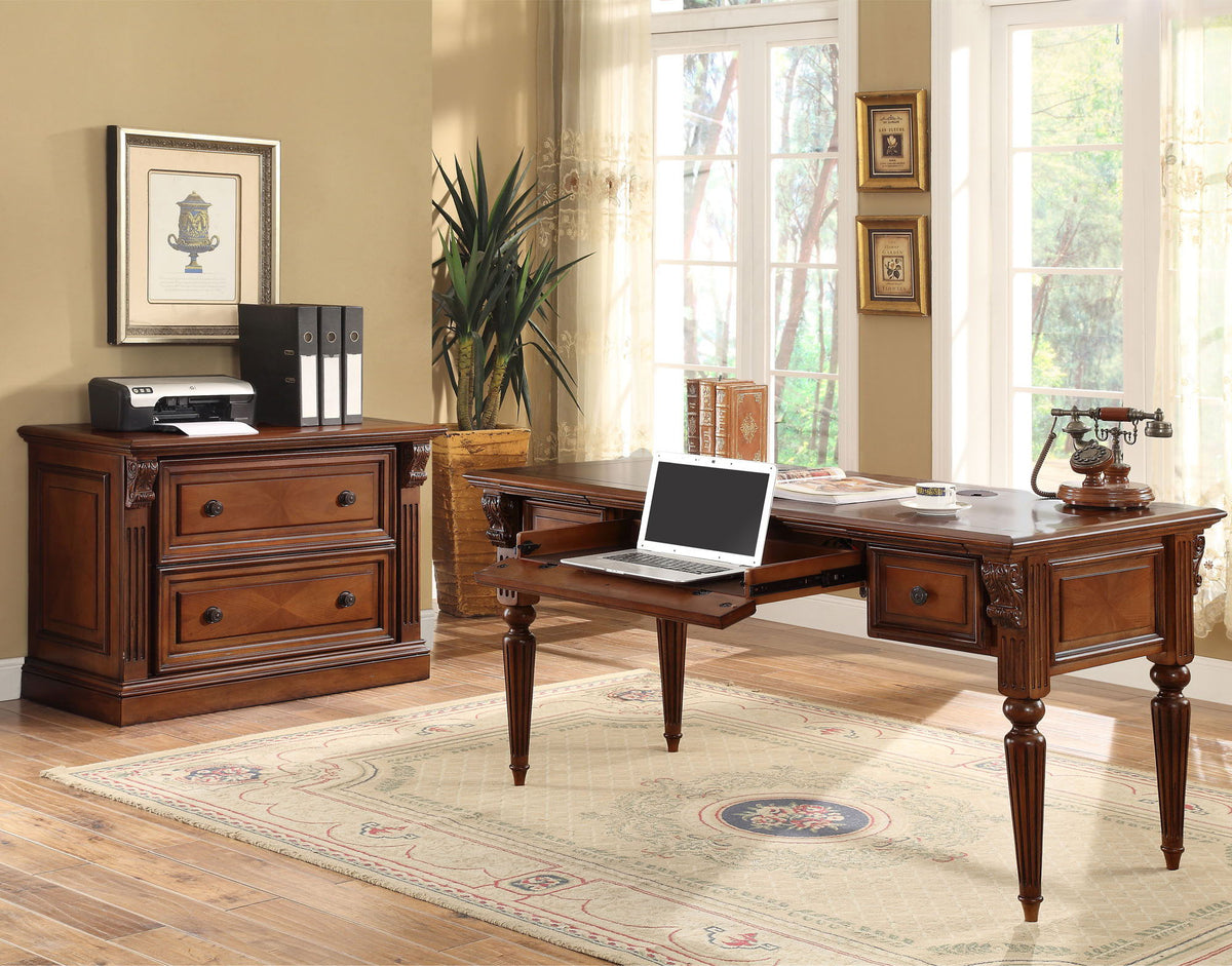 Huntington - 2 Drawer Lateral File - Antique Vintage Pecan