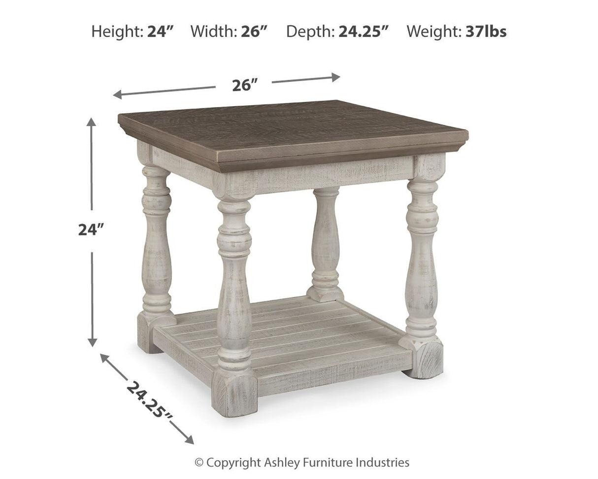 Havalance - Mesa auxiliar rectangular - Gris / Blanco
