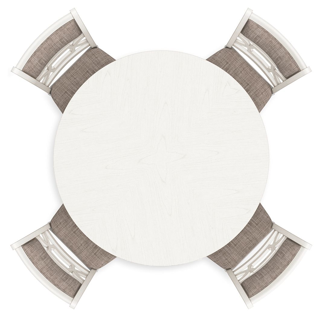 Erinberg - Juego de mesa alta de comedor (Set de 5) - Blanco antiguo