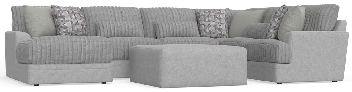 Titan - Sectional With Comfort Coil Seating, Cocktail Ottoman And Accent Pillows Included