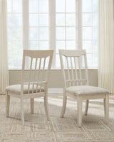 Shaybrock - Dining Upholstered Side Chair (Set of 2) - Antique White / Brown