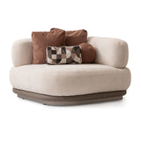 Bristol Point - Corner Chair - Fawn / Saddle Brown