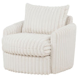 Sarco - Corduroy Upholstered Swivel Accent Arm Chair