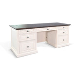 Carriage House - Desk - White / Dark Brown