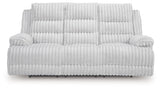Rhines Falls - Alloy - Reclining Power Sofa With Drop Down Table