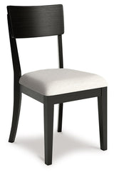 Portdown - Dining Upholstered Side Chair (Set of 2) - Black