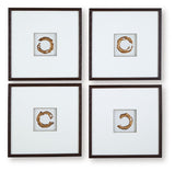 Dallbourne - White / Gold Finish - Wall Art Set (Set of 4)