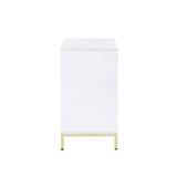 Ottey - Cabinet - White High Gloss & Gold