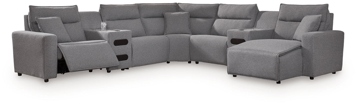 Modmax II - Reclining Sectional - Salt And Pepper