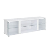 Chandra - 70" TV Stand With LED - Glossy White
