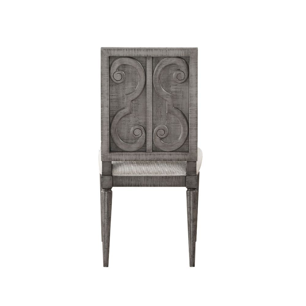 Artesia - Side Chair (Set of 2) - Beige Fabric & Salvaged Natural