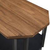 Juego de sala Decker de 3 piezas (1 mesa de centro y 2 mesas auxiliares) - Marrón / Negro