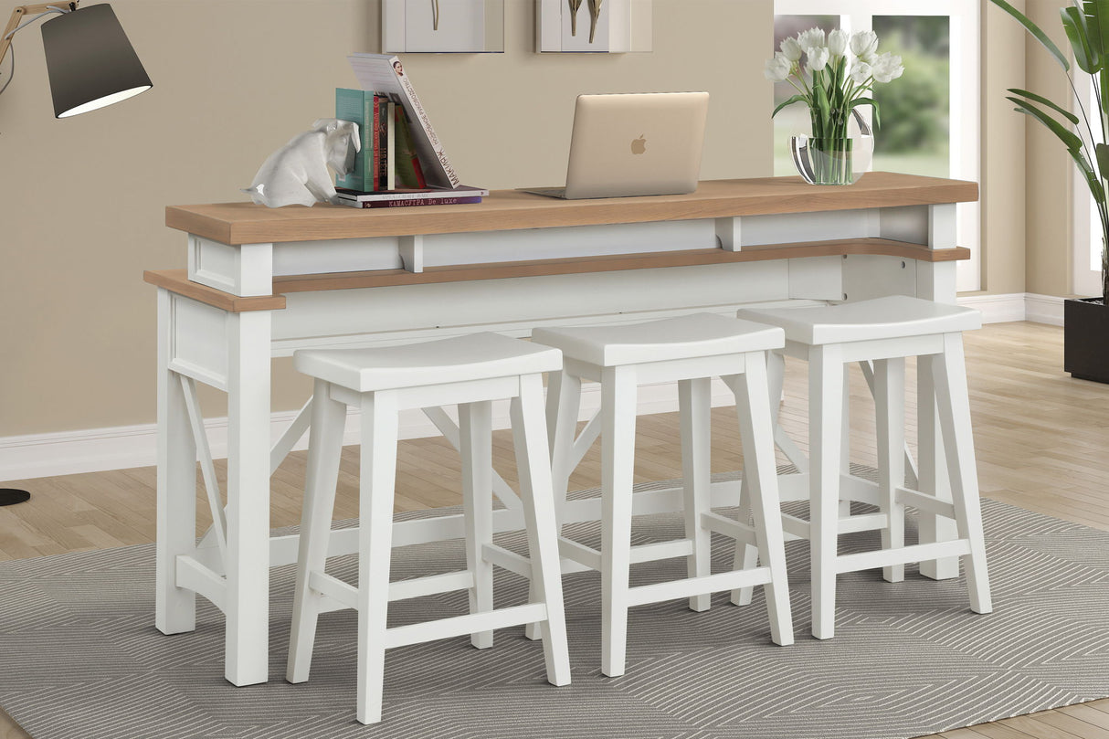 Americana Modern - Everywhere Console With 3 Stools - Cotton