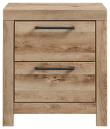 Hyanna - Two Drawer Night Stand - Tan Brown