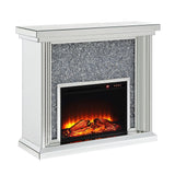 Noralie - Chimenea - Espejo y diamantes de imitación - 40"