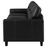 Scotland - Faux Leather Upholstered Track Arm Sofa