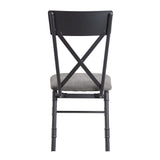 Edina - Side Chair (Set of 2) - Gray Fabric, Oak & Sandy Black