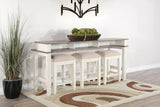 Console Table With Usb Power Plug - White / Light Brown