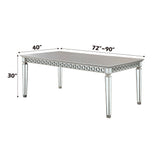 Varian - Dining Table - Mirrored & Antique Platinum