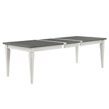 Katia - Mesa de Comedor con Extensible - Gris Rústico y Blanco Desgastado