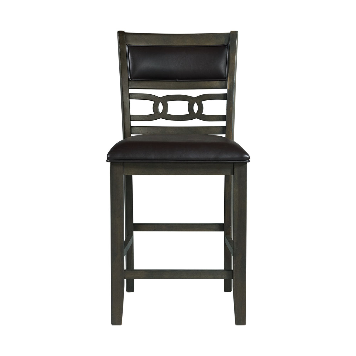 Amherst - Silla Lateral con Cojín de PU (Juego de 2) - Acabado Gris